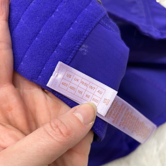 NEW Savage X Fenty Purple / Blue Lace Sexy Plunge Bra Plus Size 42DD - Picture 7 of 7